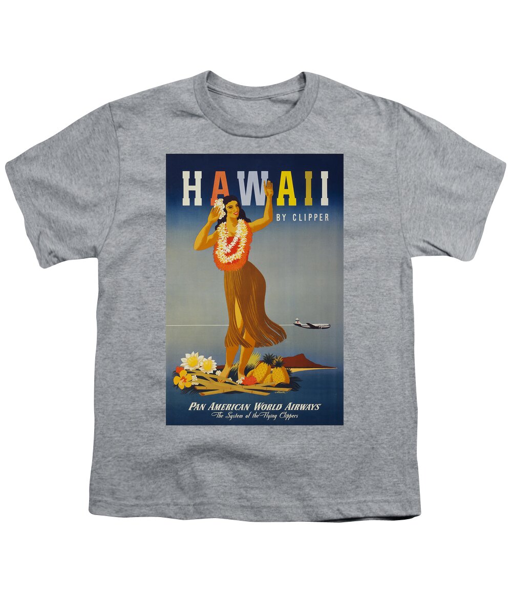 Hawaii Youth T-Shirt featuring the digital art Hawaii by Clipper by Georgia Clare