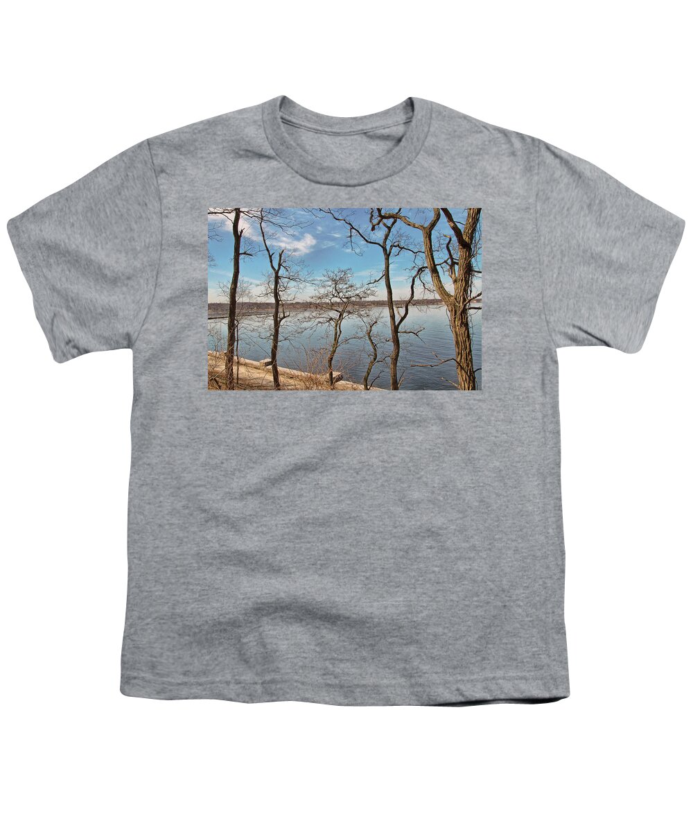 Bob Youth T-Shirt featuring the photograph Hempstead Harbor Through the Trees by Bob Slitzan