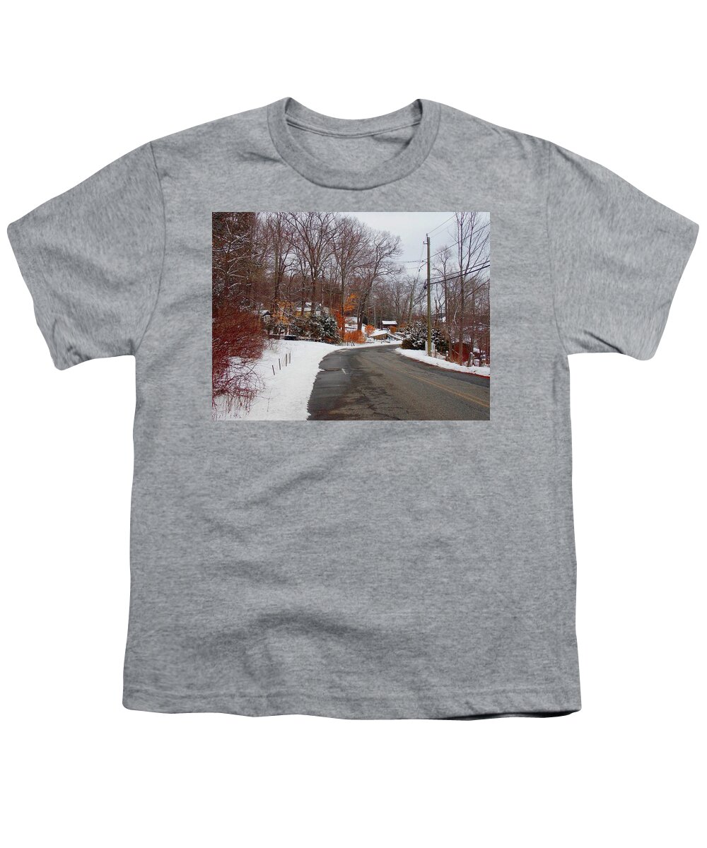 Highland Youth T-Shirt featuring the photograph Highland Lake Road 1 by Nina Kindred