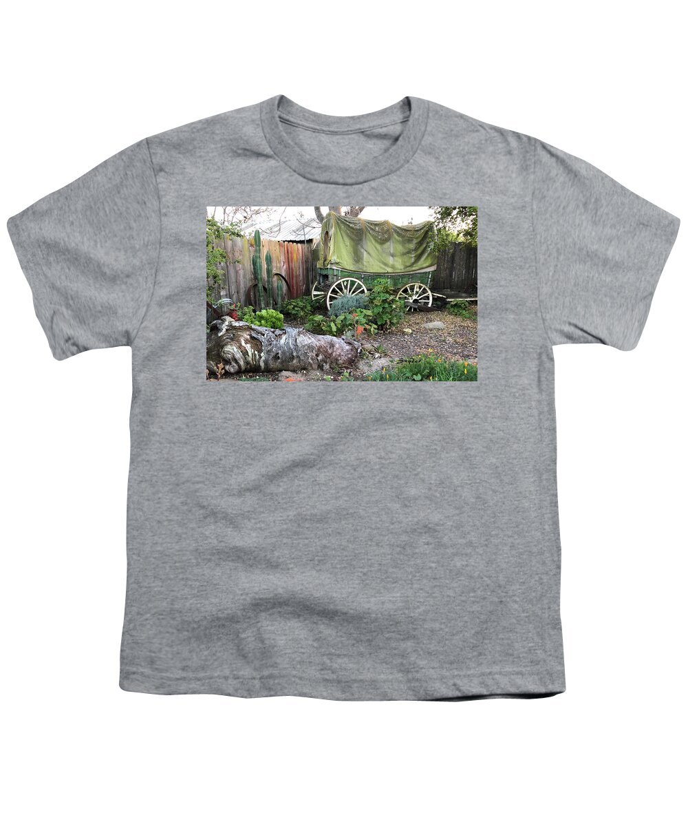 Hitching Post Casmalia California Youth T-Shirt featuring the photograph Hitching Post Casmalia California larger by Floyd Snyder