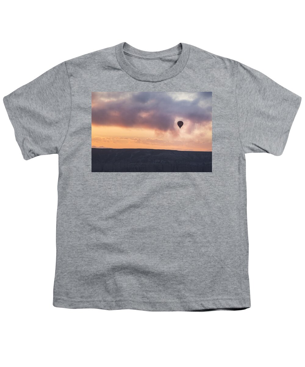 Cappadocia Youth T-Shirt featuring the photograph Hot air balloon Cappadocia by Joana Kruse