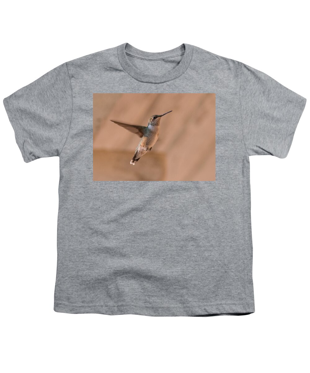 Hummingbird Youth T-Shirt featuring the photograph Hummingbird In Flight by Holden The Moment