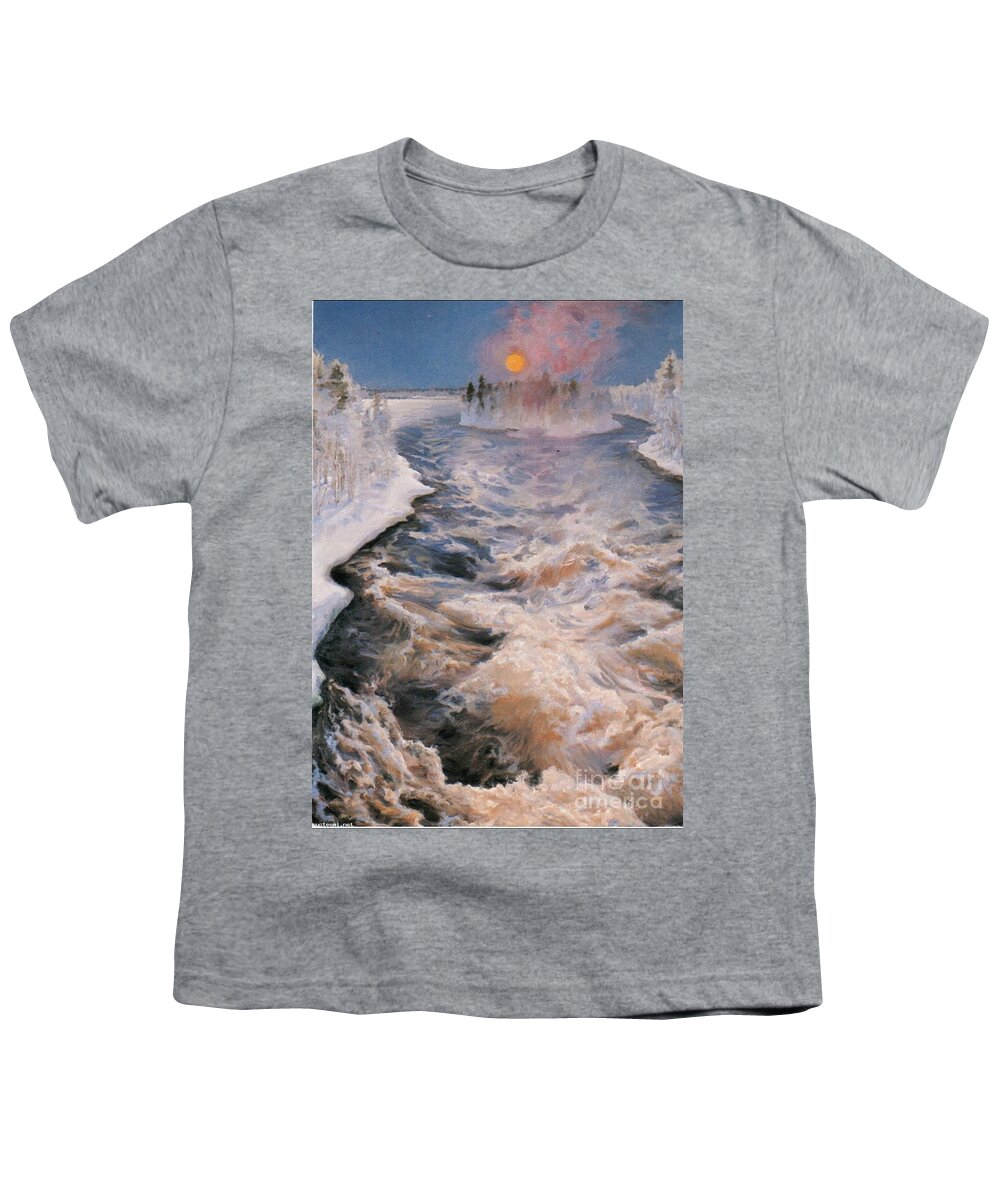 Akseli Gallen-kallela Youth T-Shirt featuring the painting Imatra by Celestial Images