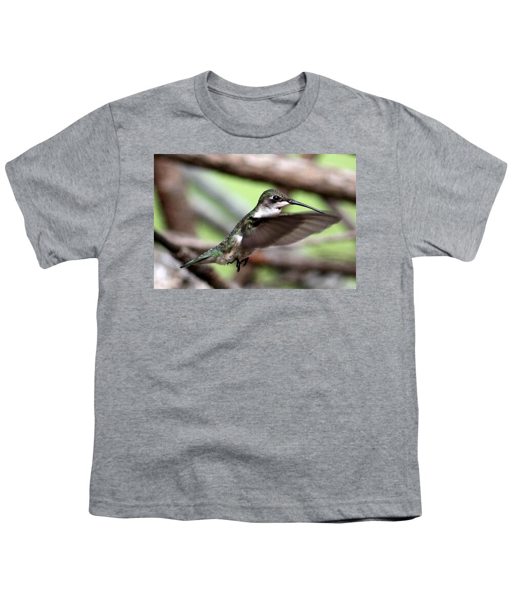 Ruby-throated Hummingbird Youth T-Shirt featuring the photograph IMG_5958 - Ruby-throated Hummingbird by Travis Truelove