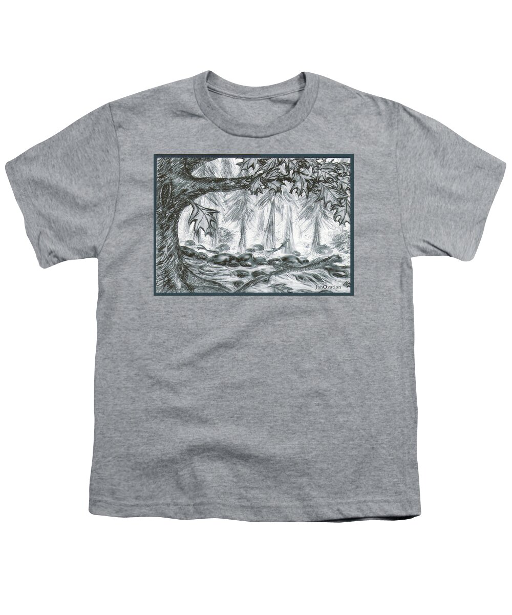 Drawing Youth T-Shirt featuring the photograph In the Woods by Jana Nielsen