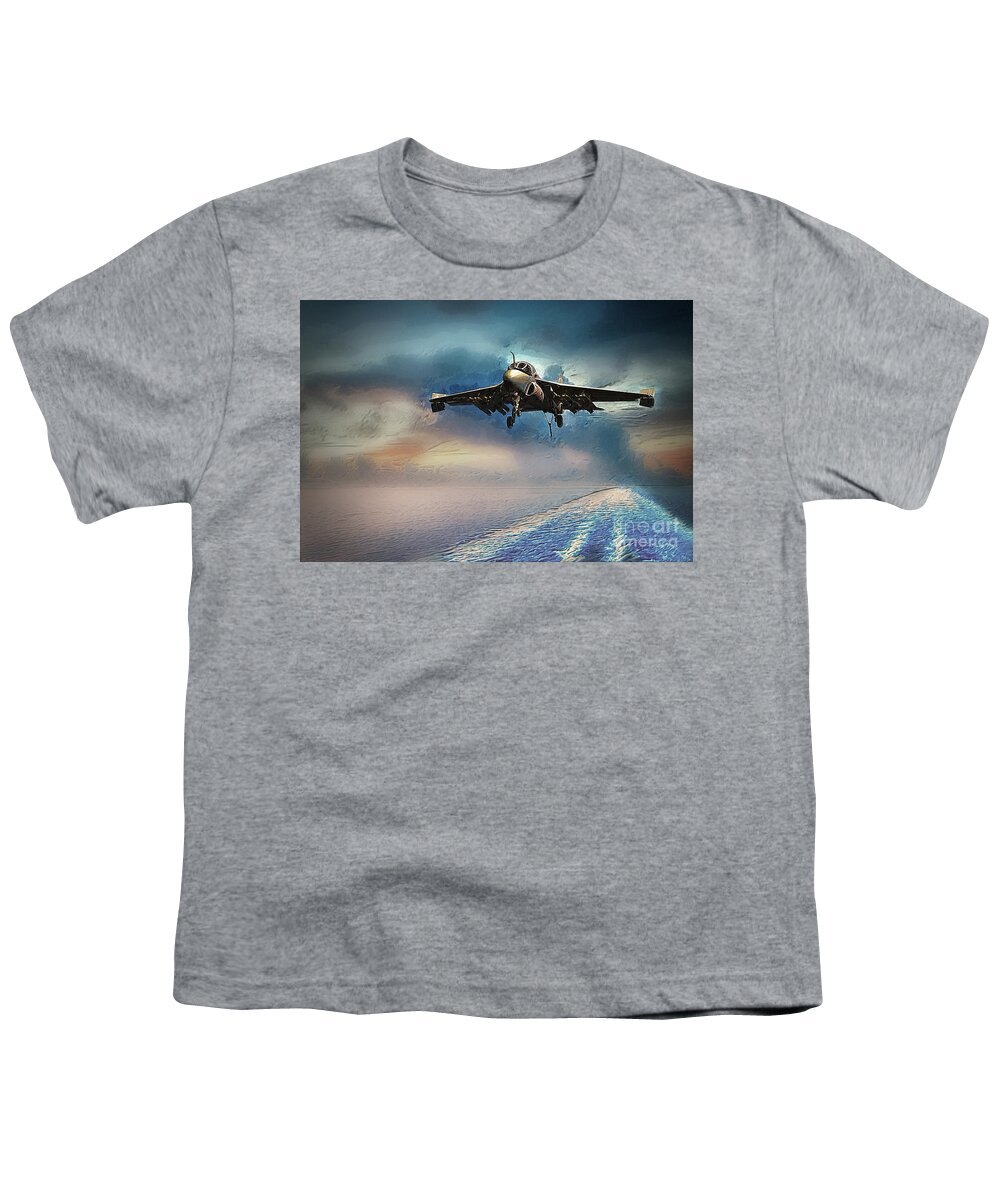 A-6 Youth T-Shirt featuring the digital art Intruder Returns by Airpower Art