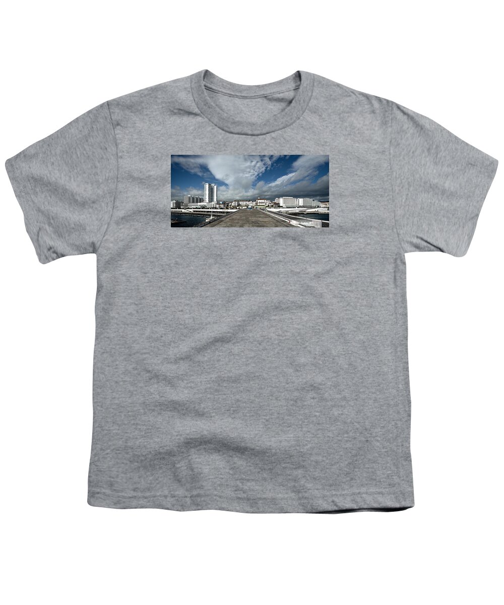 Acores Youth T-Shirt featuring the photograph LandscapesPanoramas024 by Joseph Amaral