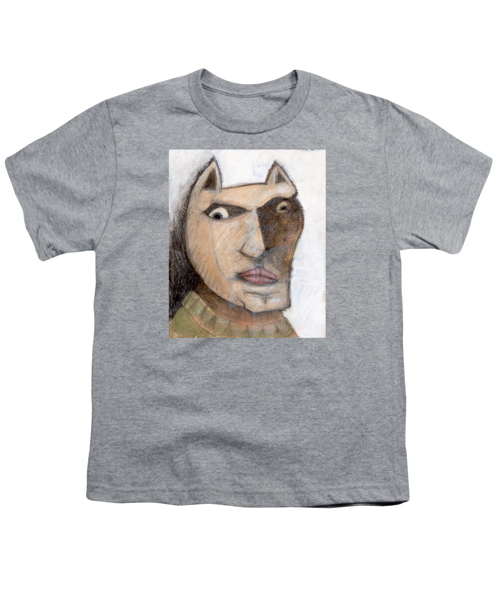 Portraits Youth T-Shirt featuring the painting Leroy Baby Brother by Michael Sharber