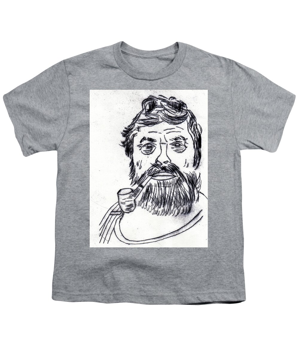  Youth T-Shirt featuring the photograph Man with Pipe by R Thomas Berner