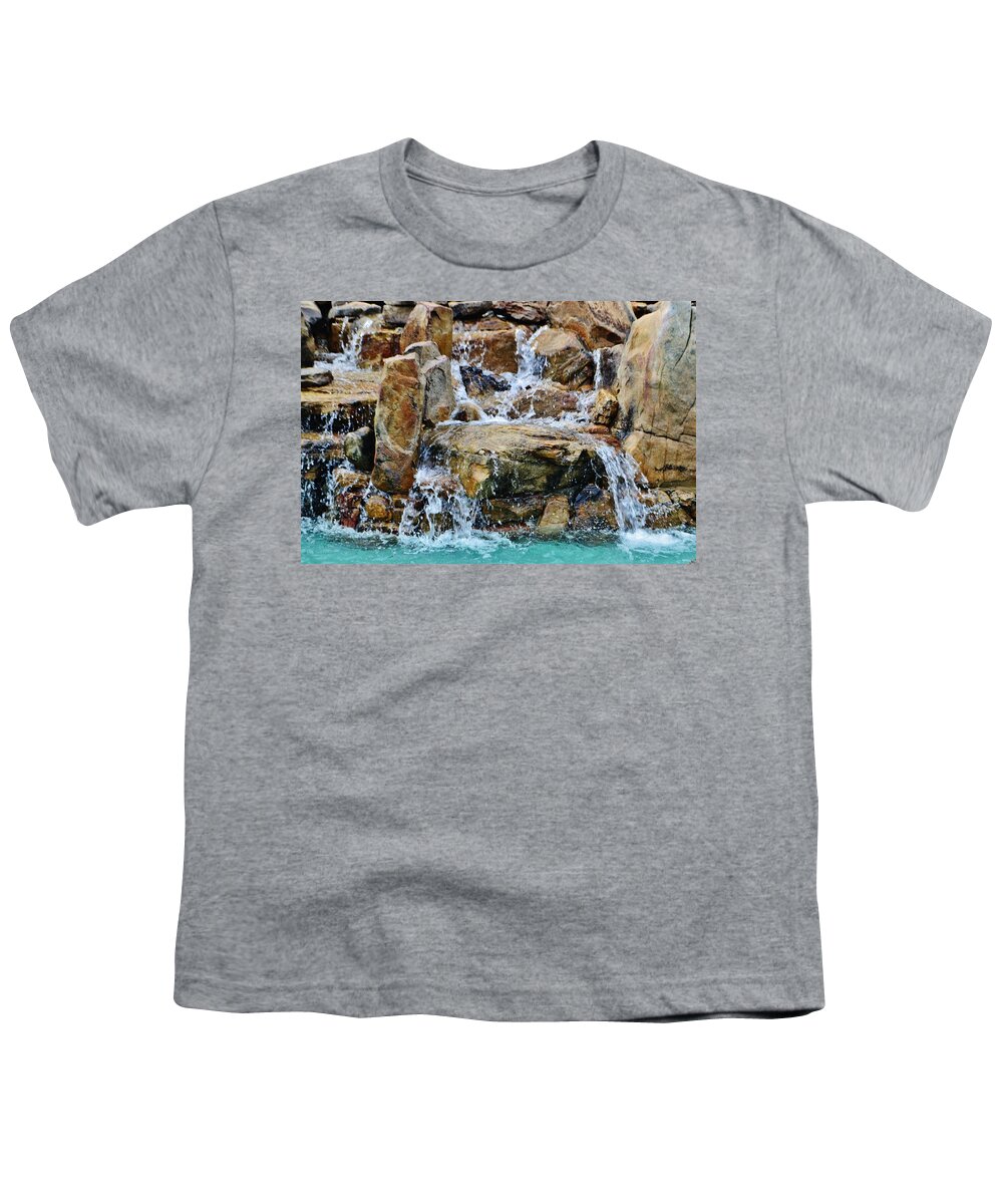 Water Youth T-Shirt featuring the photograph Manmade Waterfall II by Eileen Brymer