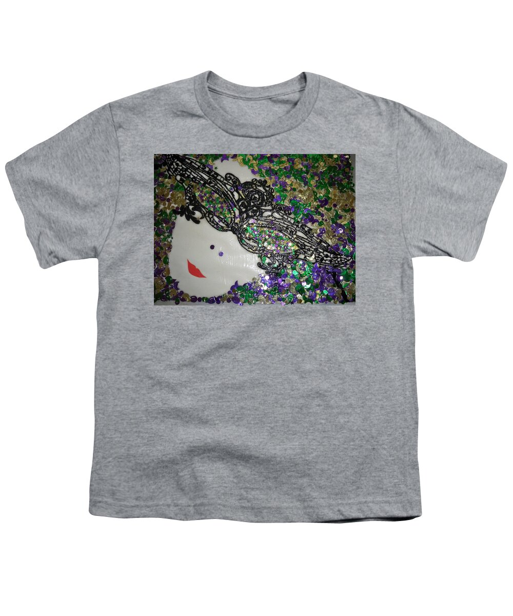 Mardi Gras Youth T-Shirt featuring the photograph Mardi Gras Masquerade by Nancy Graham