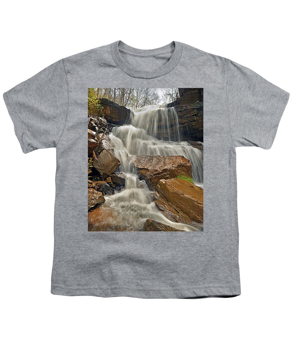 Waterfall Youth T-Shirt featuring the photograph Meandering Beauty by Lisa Lambert-Shank
