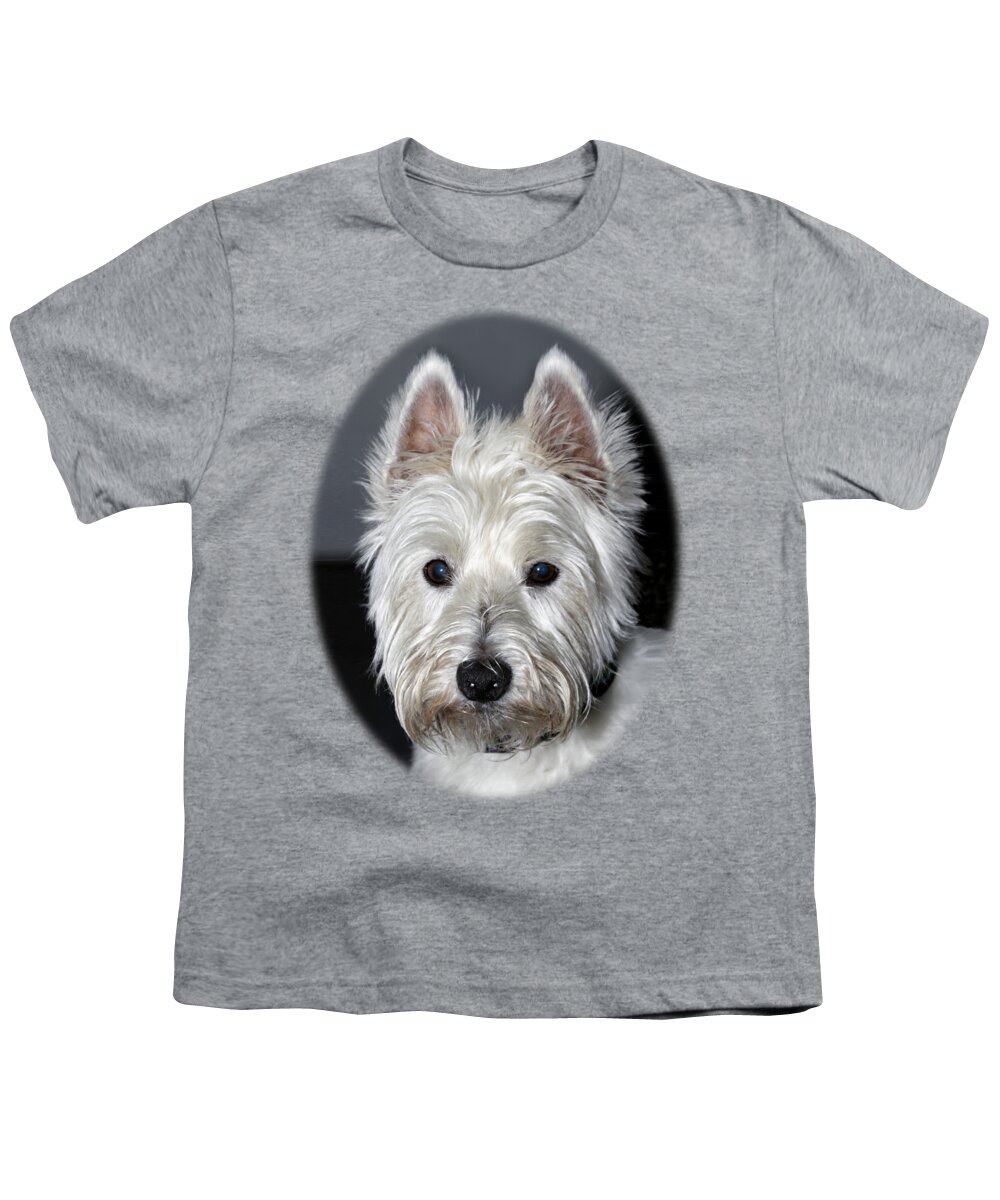 Purebred Youth T-Shirt featuring the photograph Mischievous Westie Dog by Bob Slitzan