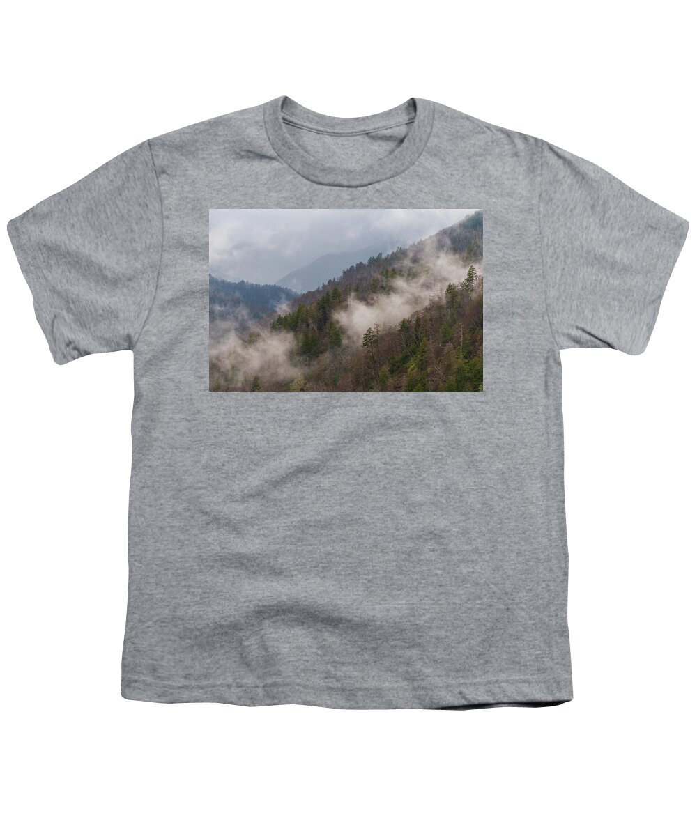 Great Smoky Mountains National Park Youth T-Shirt featuring the photograph Misty Mountains by Stefan Mazzola