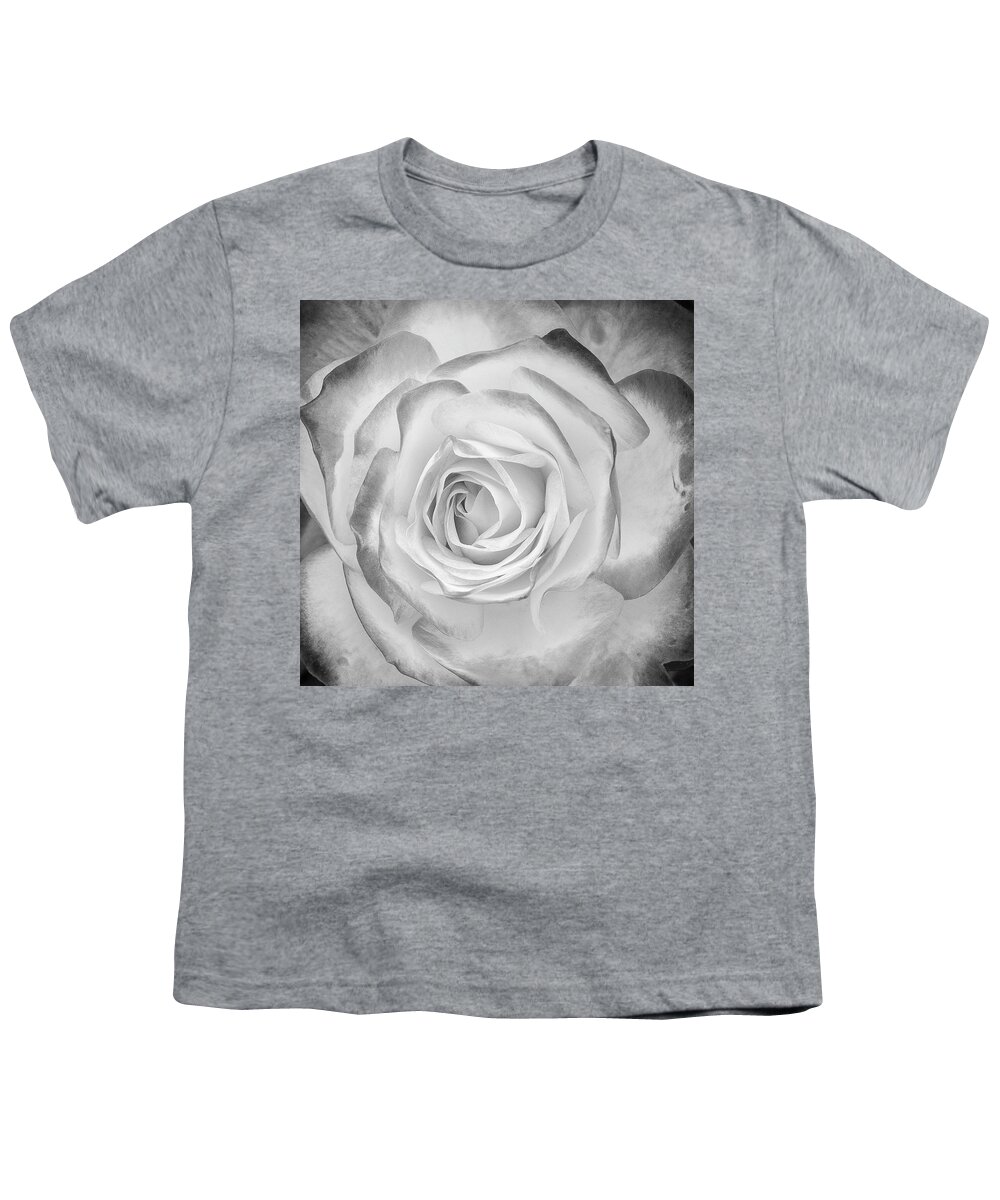 Monochrome Youth T-Shirt featuring the photograph Monochrome Rose by John Roach