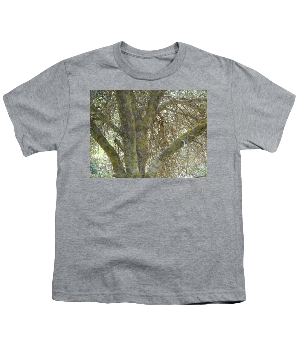 Mystifying Tree Youth T-Shirt featuring the painting Mystifying Tree by Esther Newman-Cohen