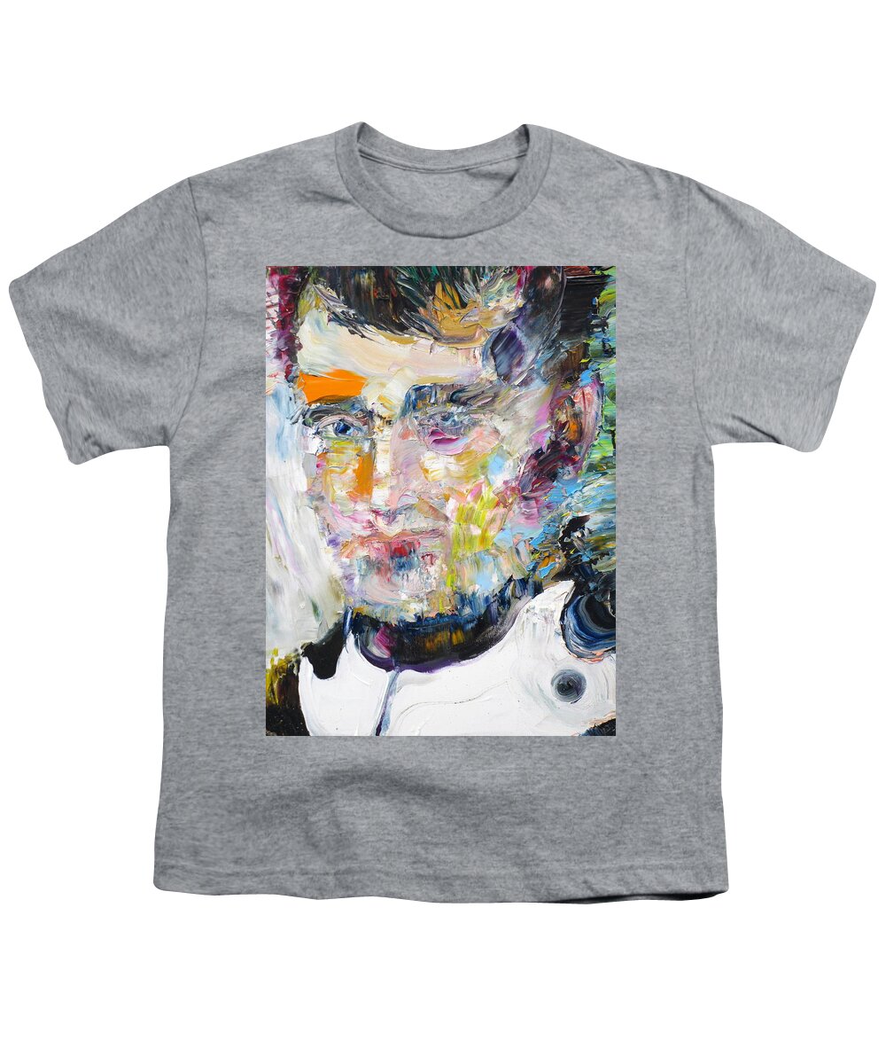 Napoleon Youth T-Shirt featuring the painting NAPOLEON - oil portrait by Fabrizio Cassetta