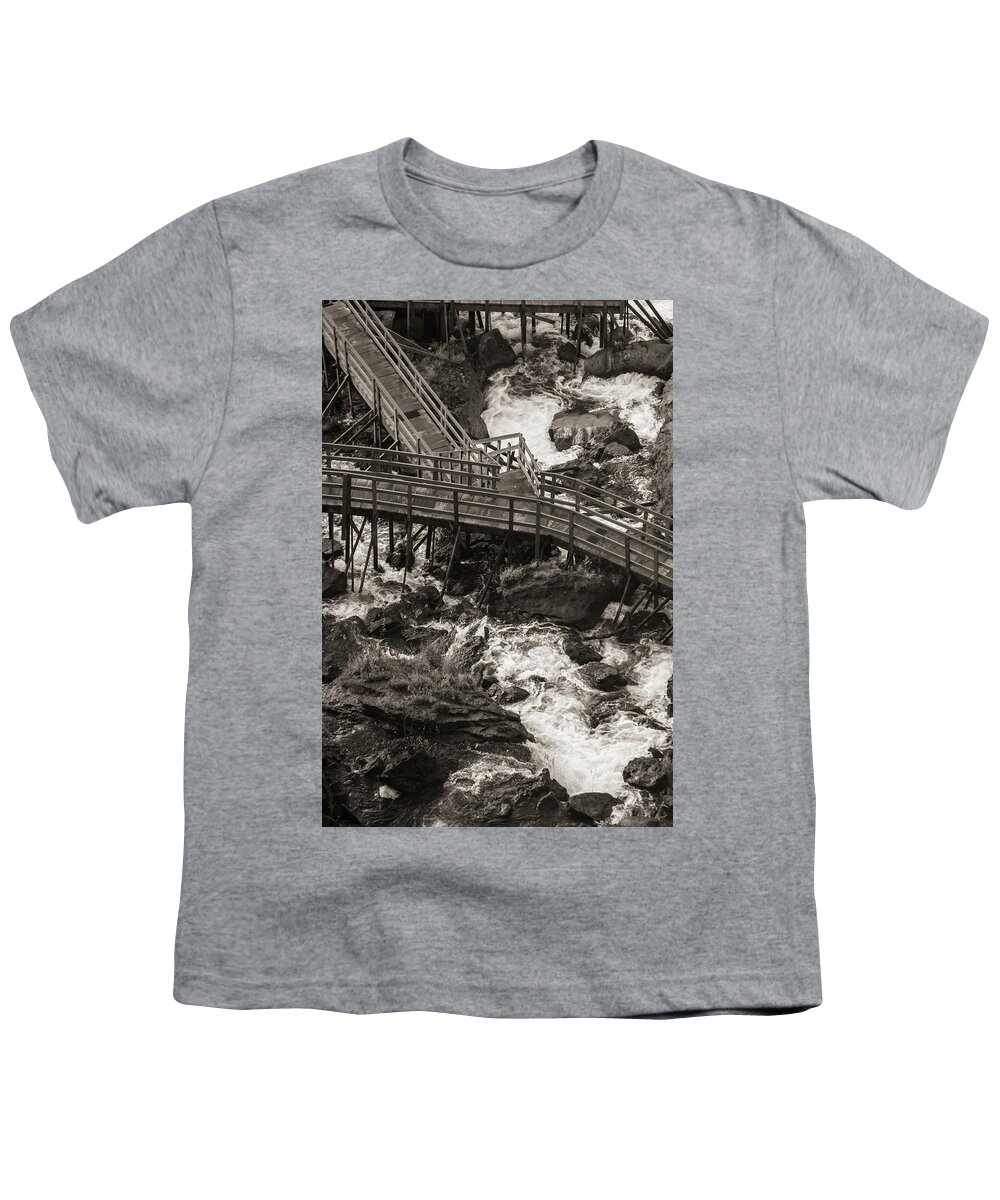 Water Youth T-Shirt featuring the photograph Niagara Falls pier by Jason Hughes