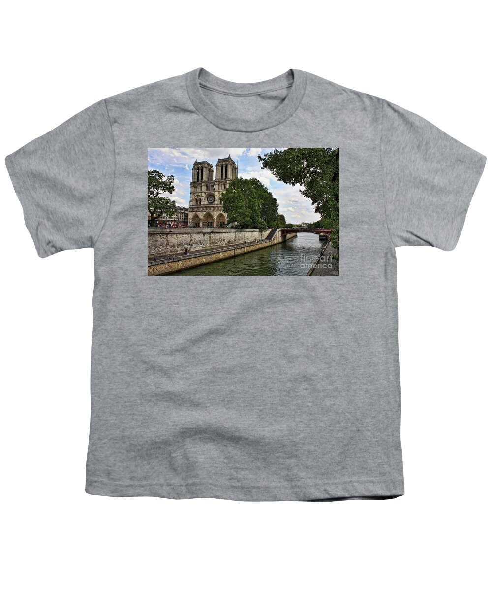 Paris Youth T-Shirt featuring the photograph Notre Dame Day by Carol Groenen