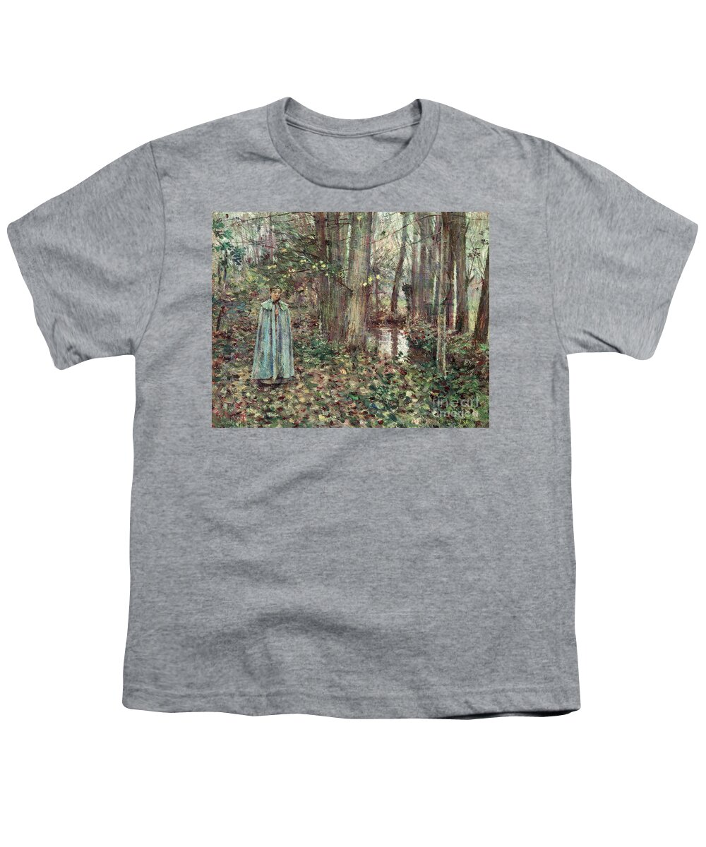 November Youth T-Shirt featuring the painting November by Theodore Robinson