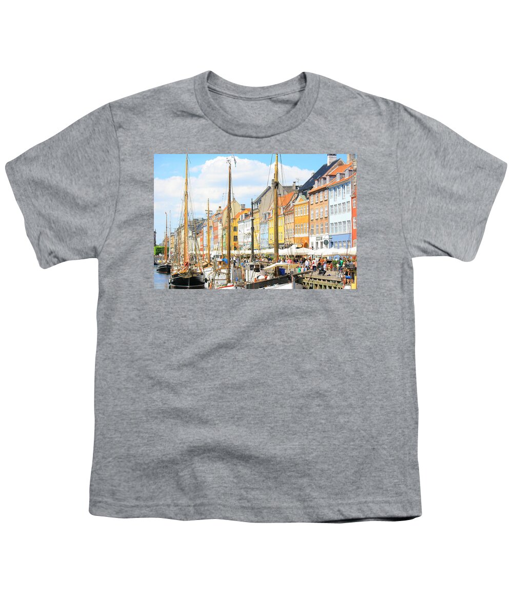 Denmark Youth T-Shirt featuring the photograph Nyhavn by Calvin Roberts Photography