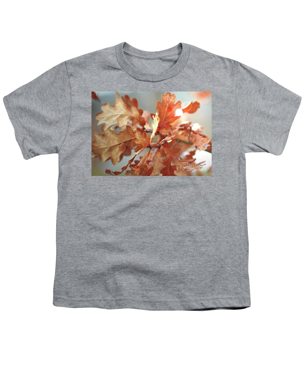 Oak Leaves Youth T-Shirt featuring the photograph Oak Leaves In Autumn by Wilhelm Hufnagl