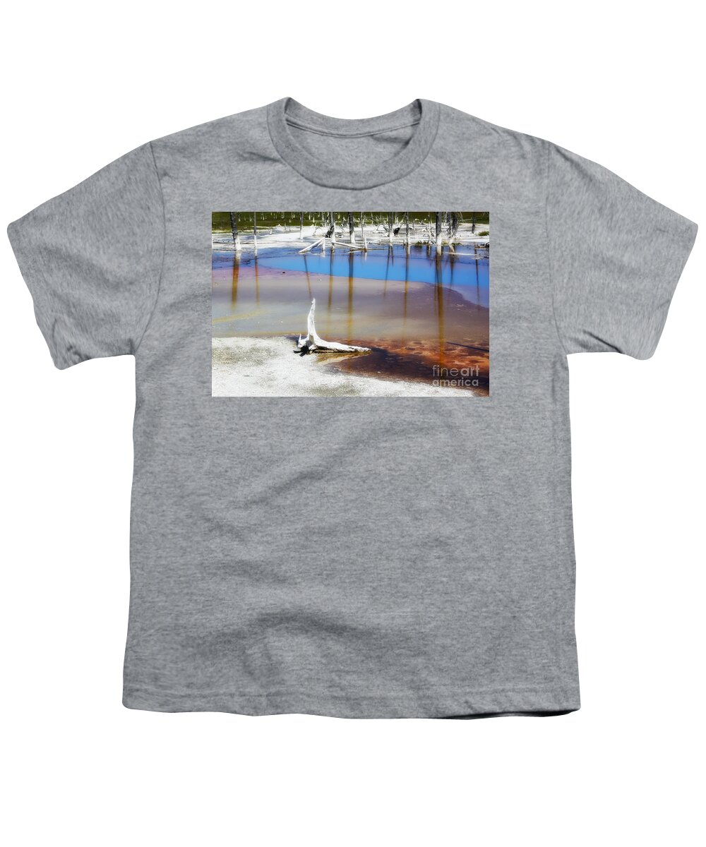 Yellowstone National Park Youth T-Shirt featuring the photograph Opalescent Pool Yellowstone NP by Teresa Zieba