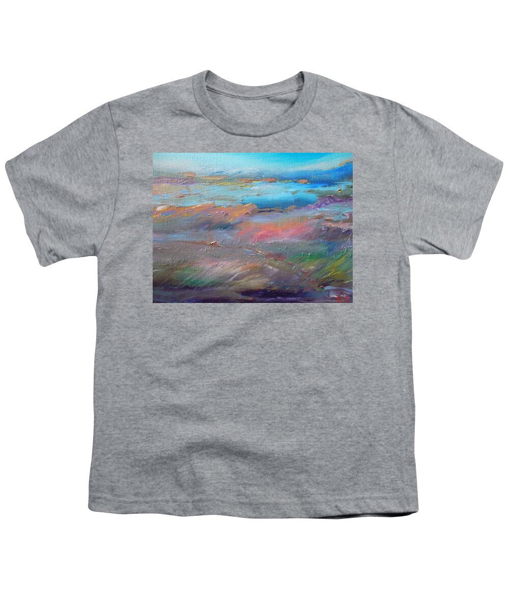 Abstract Youth T-Shirt featuring the painting Out of the Blue by Susan Esbensen