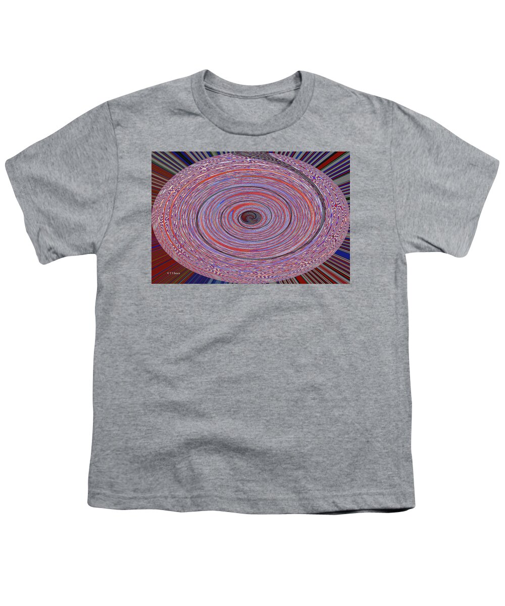 Oval Drawing Abstract Youth T-Shirt featuring the digital art Oval Drawing Abstract by Tom Janca