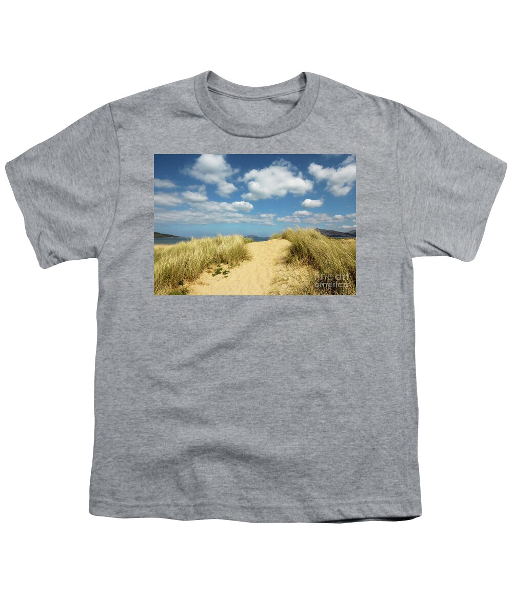 Portsalon Beach Youth T-Shirt featuring the photograph Over The Dunes Donegal Ireland by Eddie Barron