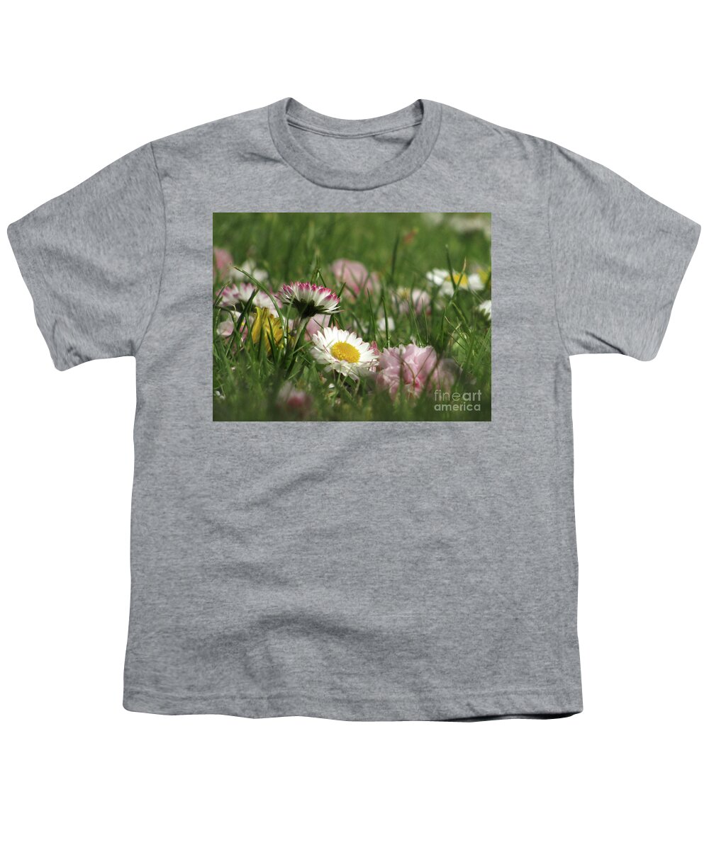 White Daisies Youth T-Shirt featuring the photograph Petite Dasies by Kim Tran