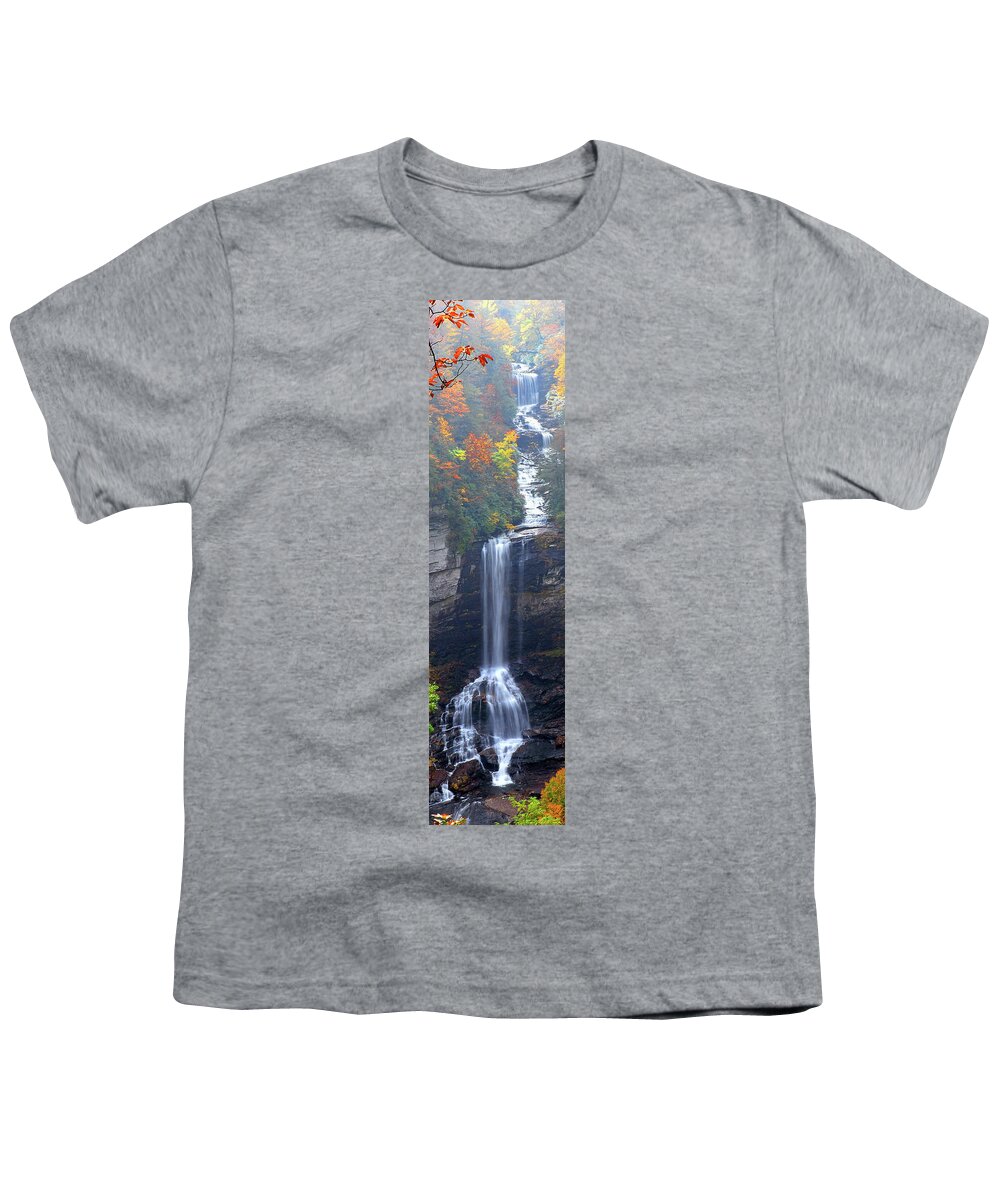 Waterfall Youth T-Shirt featuring the photograph Raven Cliff Falls #2 by Alan Lenk