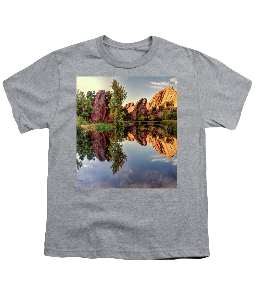 Scenic Youth T-Shirt featuring the photograph Majestic Colorado - Roxborough Park and Arrowhead Golf Course in all its Glory by OLena Art