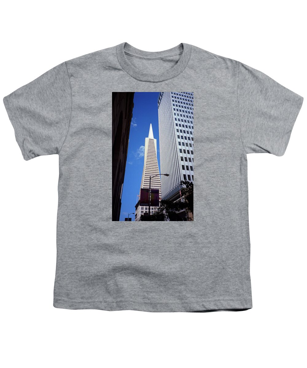 America Youth T-Shirt featuring the photograph San Francisco - Transamerica Pyramid Building by Frank Romeo