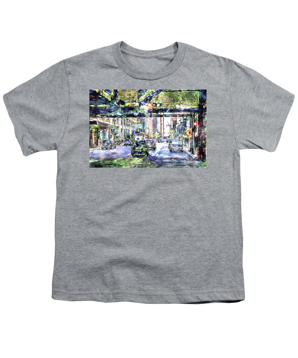City Youth T-Shirt featuring the digital art Scenes In The City by Phil Perkins