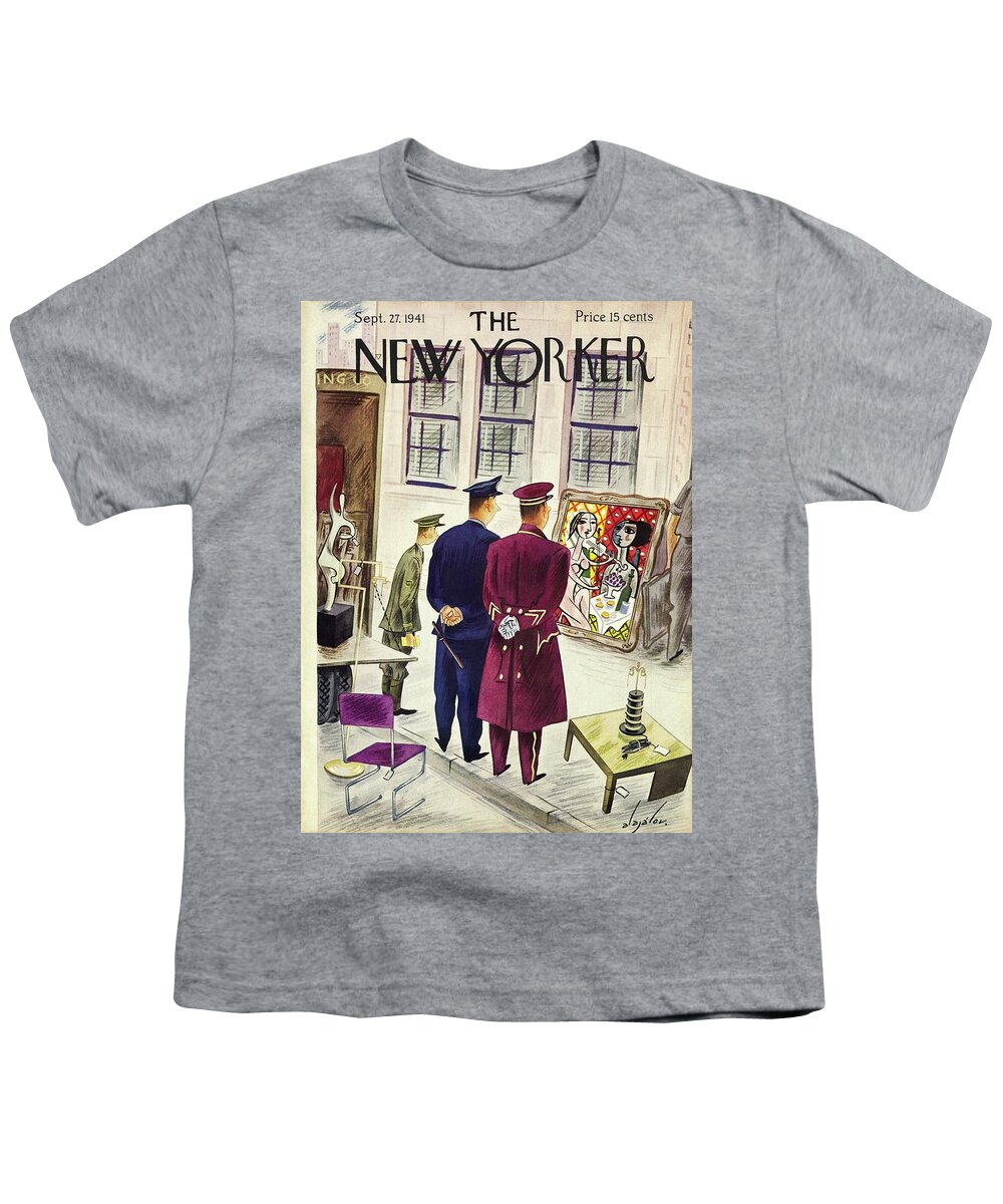 Moving Day Youth T-Shirt featuring the painting New Yorker September 27 1941 by Constantin Alajalov