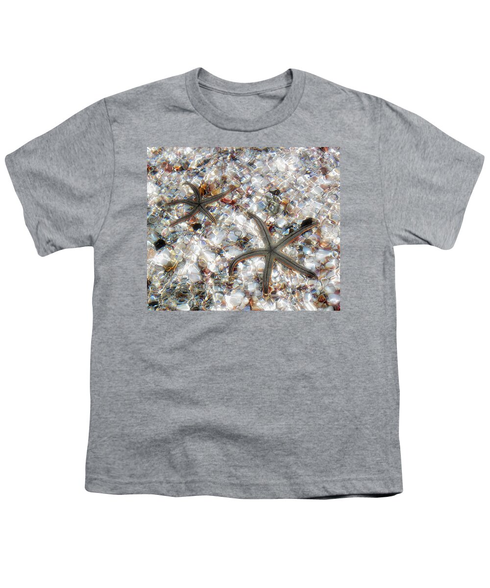 Starfish Youth T-Shirt featuring the photograph Starfish and Seashells by Barbara Chichester