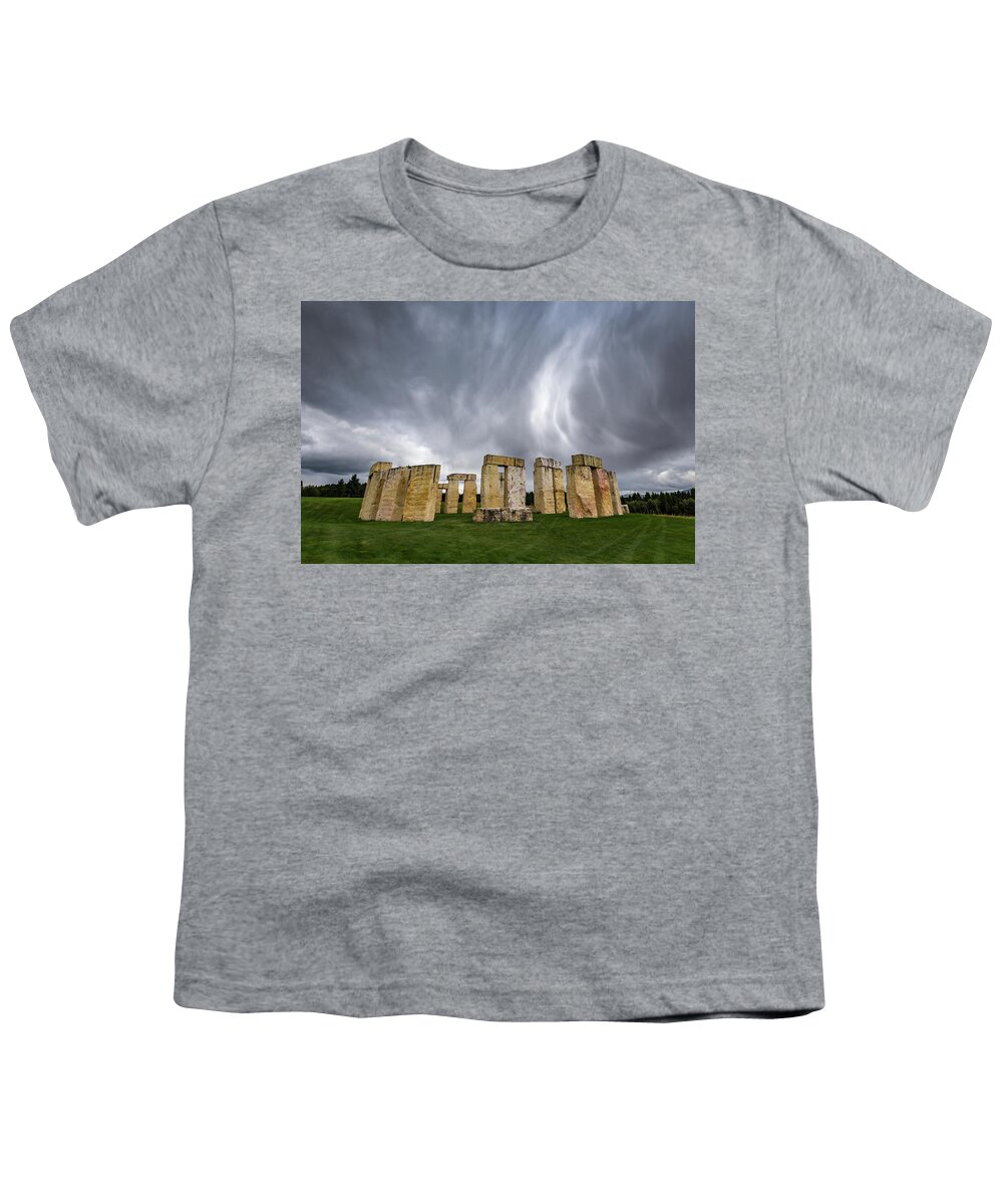 Stonehenge Youth T-Shirt featuring the photograph Stonehenge by David Hart