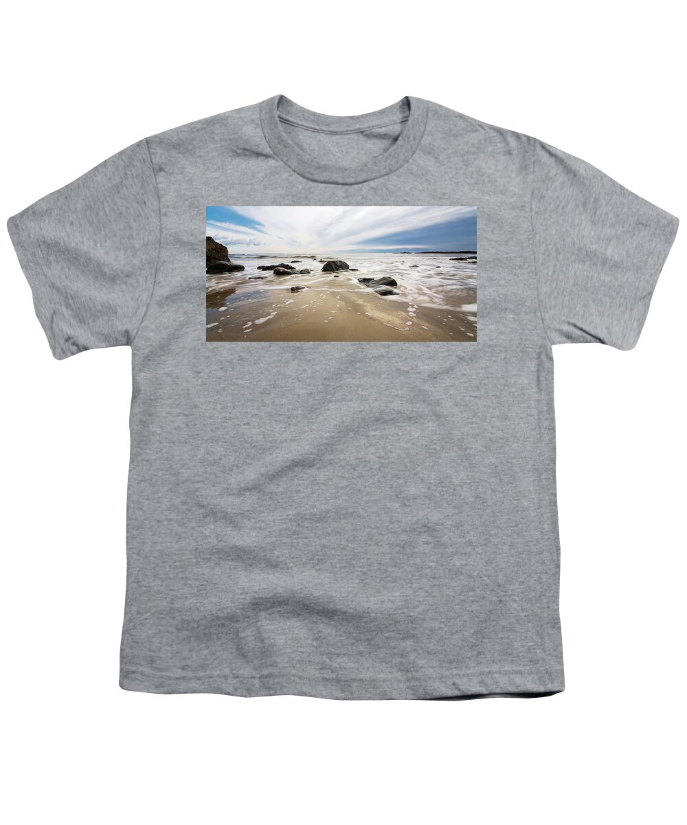 Maine Youth T-Shirt featuring the photograph Stormy Maine Morning #2 by Natalie Rotman Cote