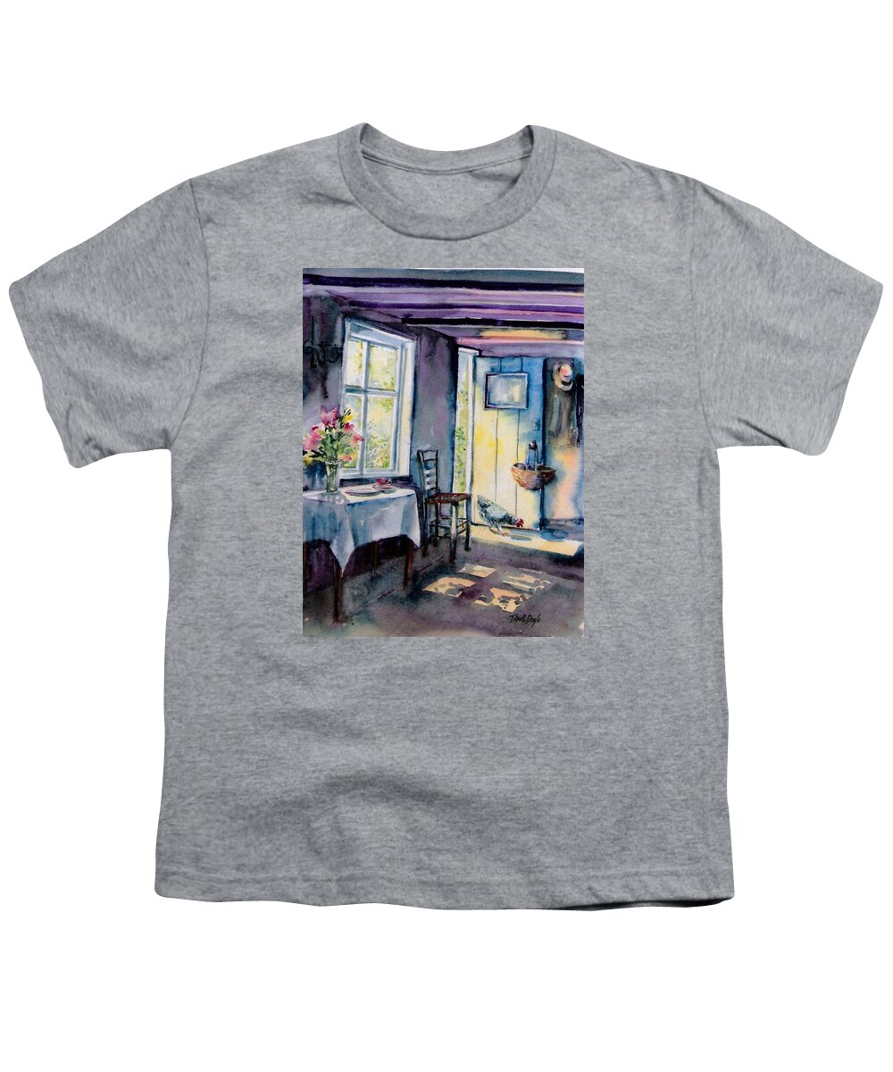 Summer Morning Youth T-Shirt featuring the painting Summer Morning Visitor by Trudi Doyle