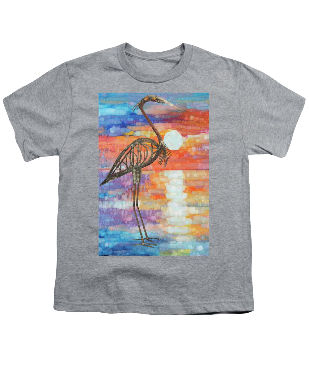 Abstract Youth T-Shirt featuring the painting Sun On The Water by Jack Zulli