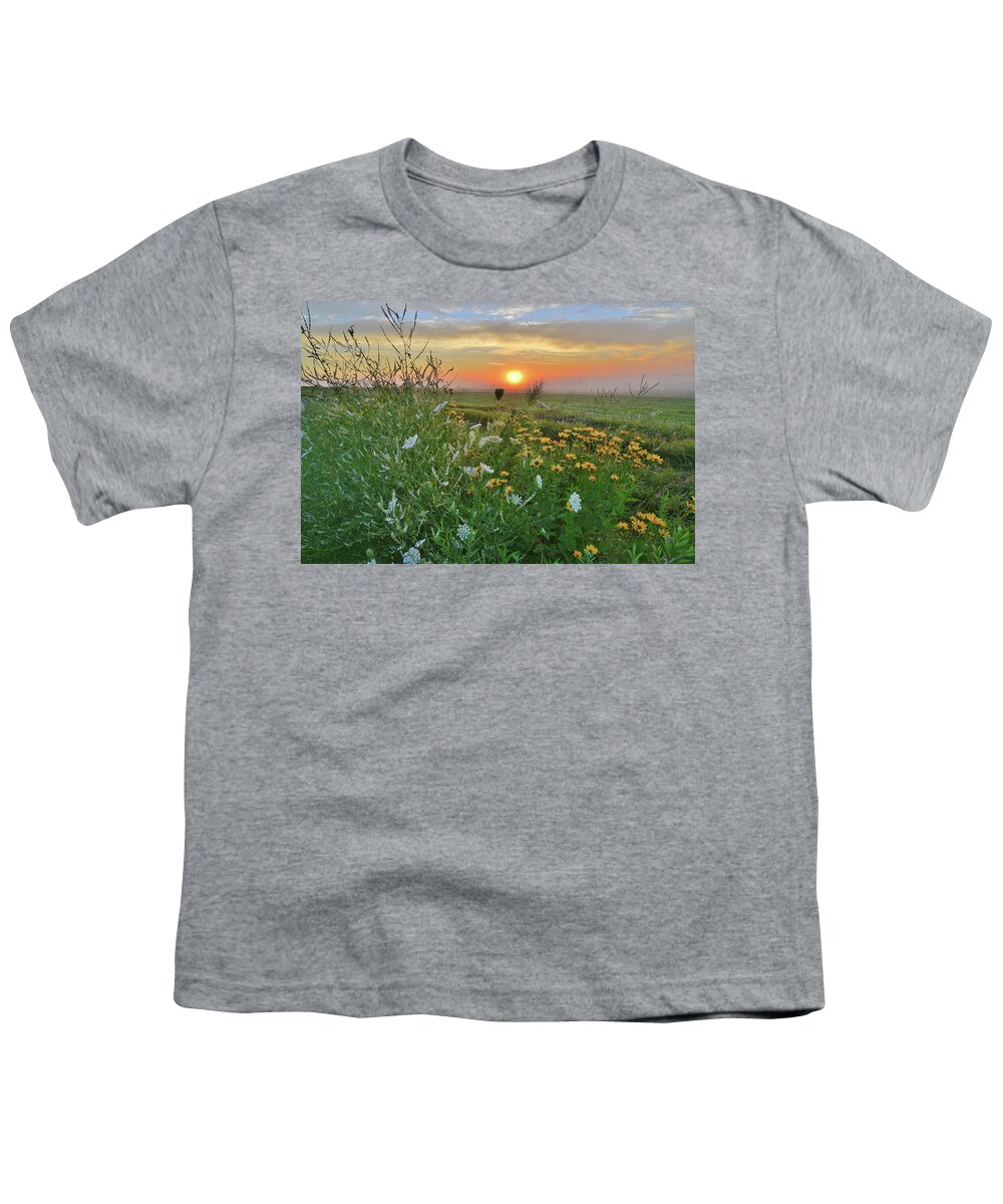 Mchenry County Conservation District Youth T-Shirt featuring the photograph Sunrise over McHenry County's Glacial Park by Ray Mathis
