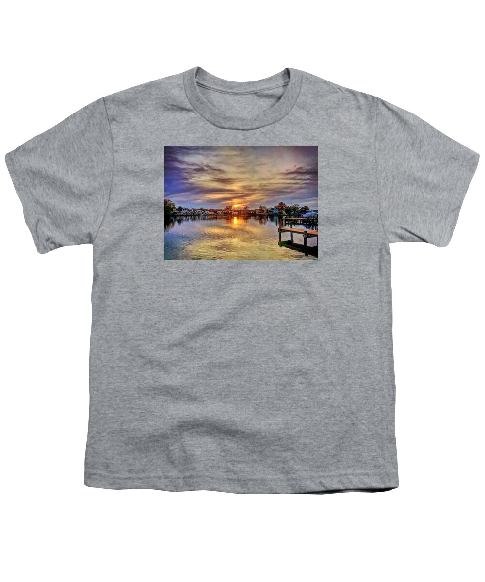 Sunset Youth T-Shirt featuring the photograph Sunset Creek by Chris Montcalmo