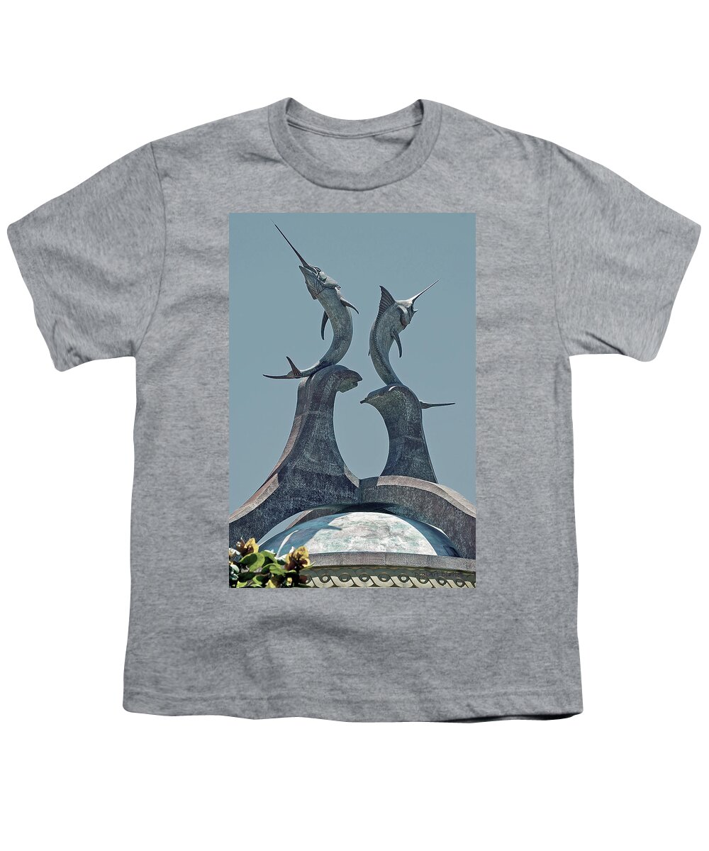 Swordfish Youth T-Shirt featuring the digital art Swordfish Sculpture by DigiArt Diaries by Vicky B Fuller