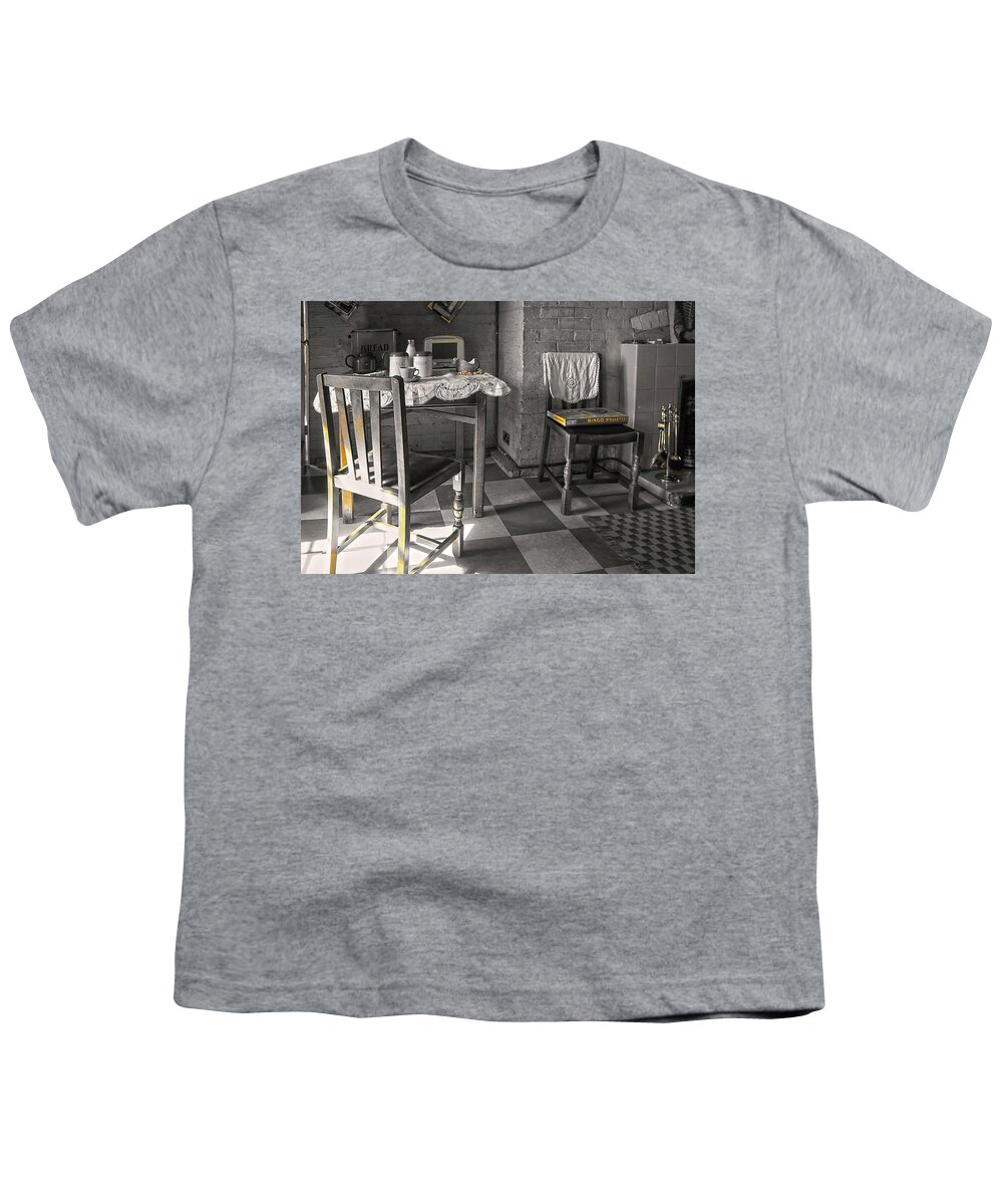 The Art Of Welfare Youth T-Shirt featuring the photograph The Art of Welfare. Room for living. by Elena Perelman