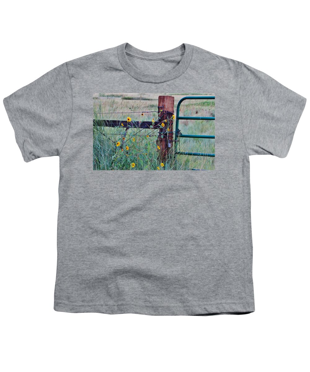 Grass Youth T-Shirt featuring the photograph The Fence by Marilyn Diaz