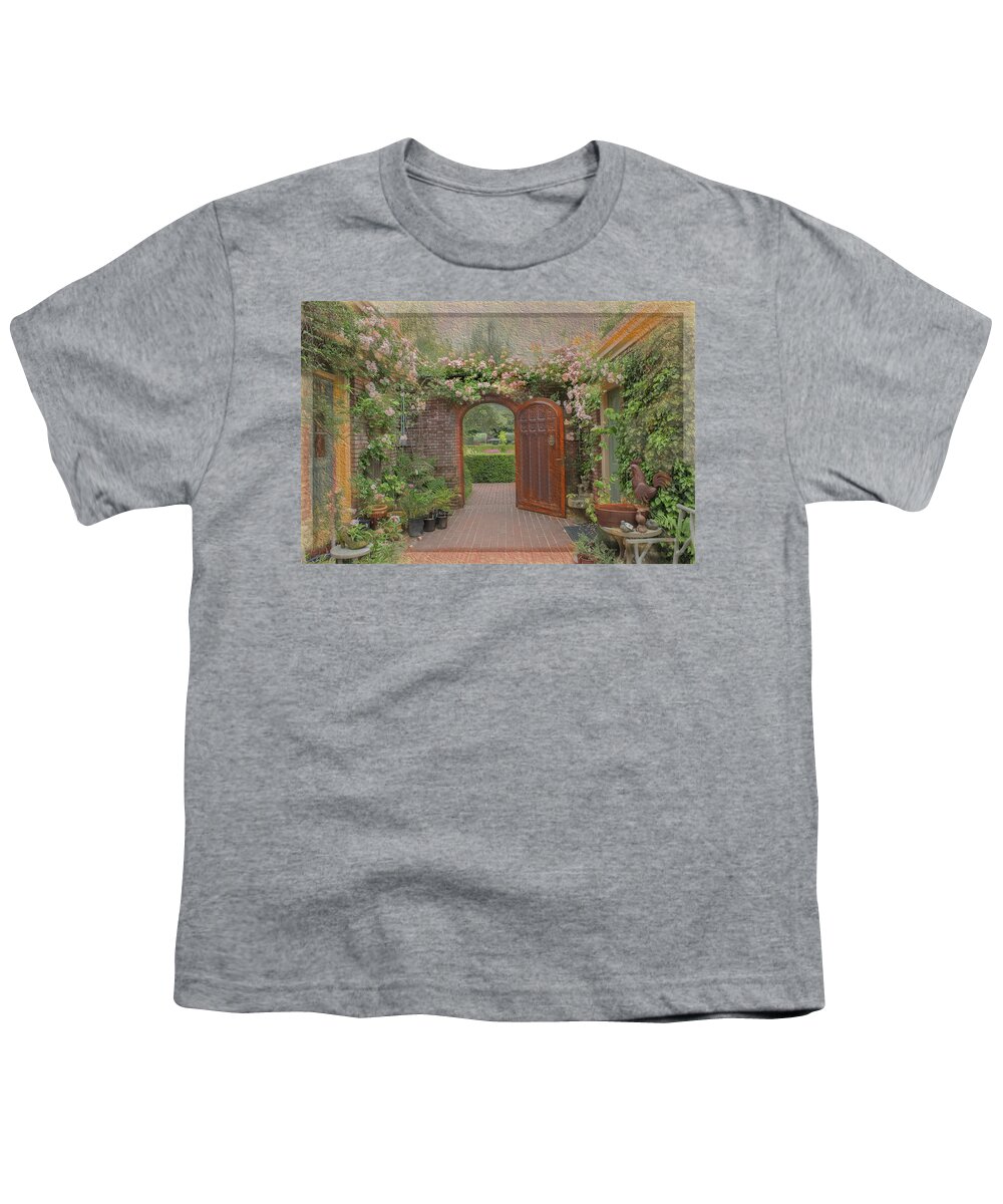 Filoli Youth T-Shirt featuring the photograph The Garden door by Patricia Dennis