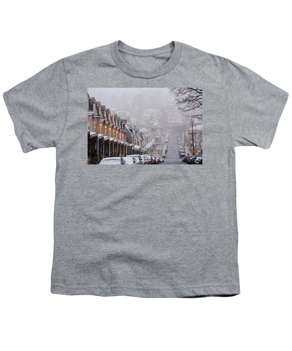 Reading Youth T-Shirt featuring the mixed media The Hills Of Reading by Trish Tritz