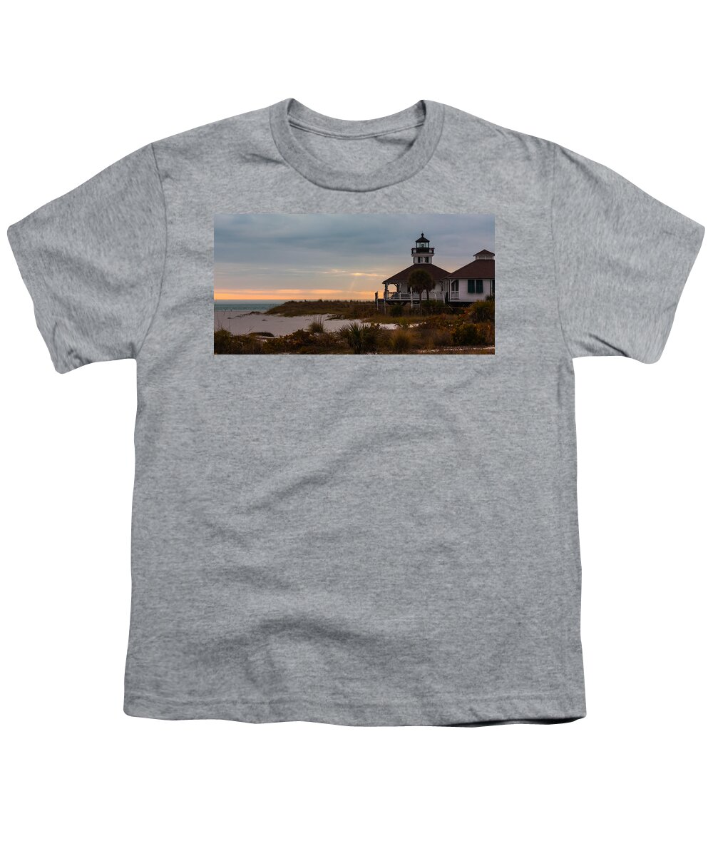 Aid Youth T-Shirt featuring the photograph The Port Boca Grande Lighthouse by Ed Gleichman