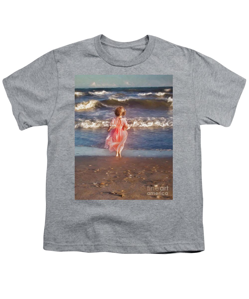 Digital Art Youth T-Shirt featuring the photograph The Princess and the Sea by Laurinda Bowling